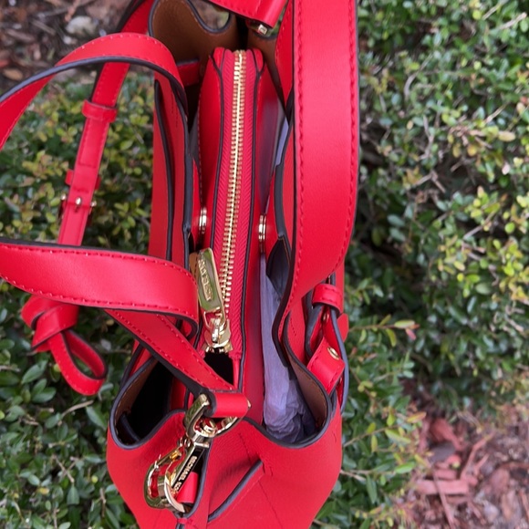 MICHAEL KORS EMILIA SMALL SATCHEL DARK SANGRIA - Picture 14 of 16